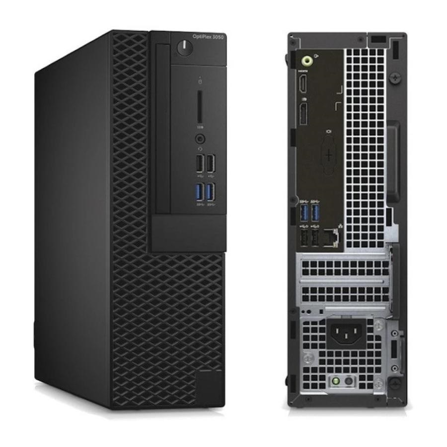 Computador Dell OptiPlex 3050 SFF corporativo seminovo, vista frontal e traseira